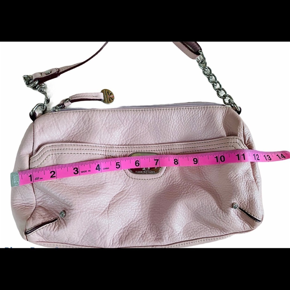 Blush Pink Leather Isaac Mizrahi Shoulder Bag EUC - Picture 3 of 7